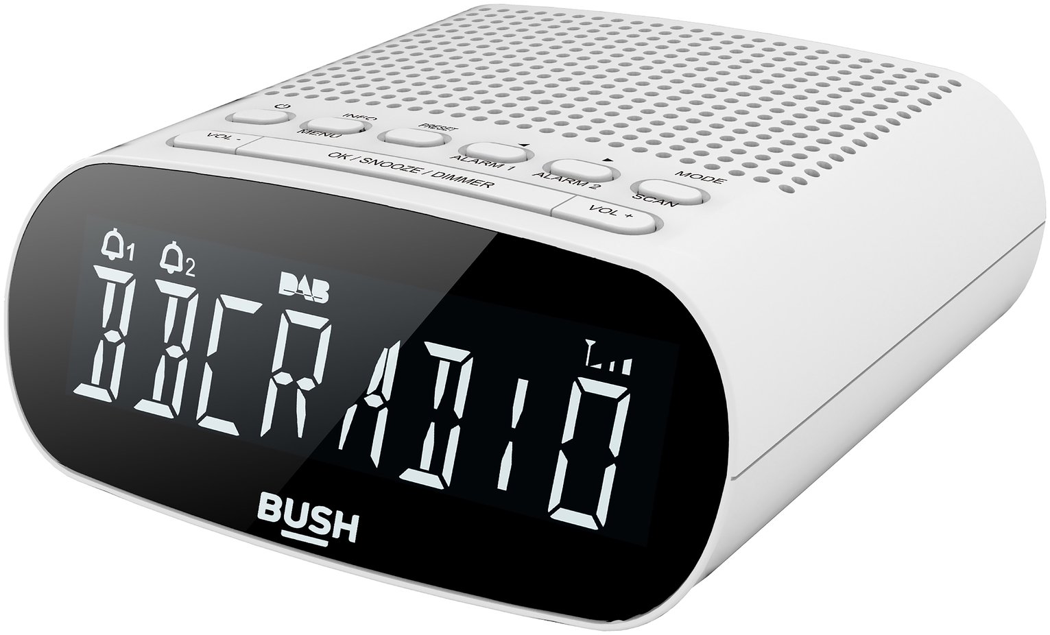 Bush Abbey DAB+/FM Clock Radio - White