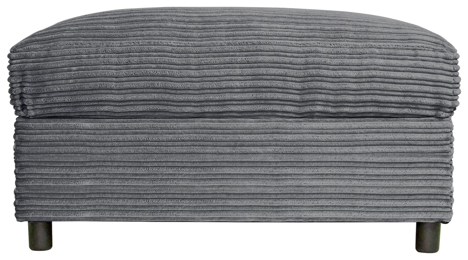 Argos Home Harry Fabric Storage Footstool - Light Grey