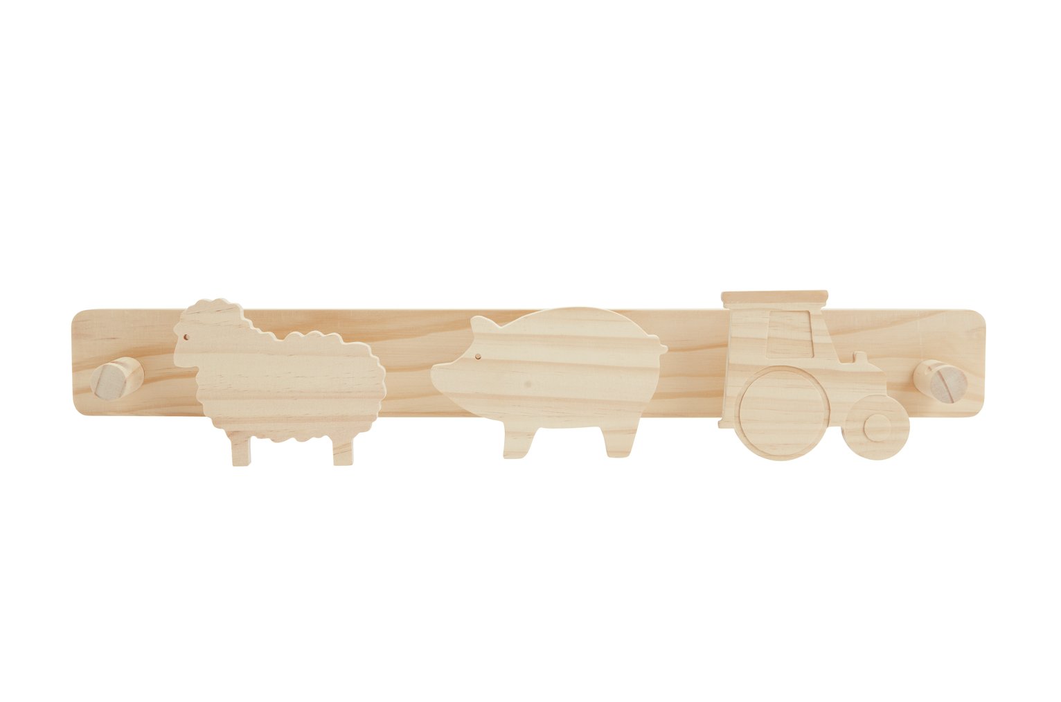 Argos Home Farm Wall Hooks - Natural