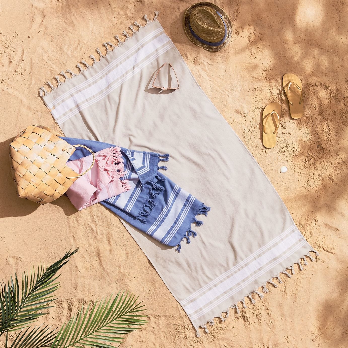 Catherine Lansfield Hammam Towel - Oatmeal