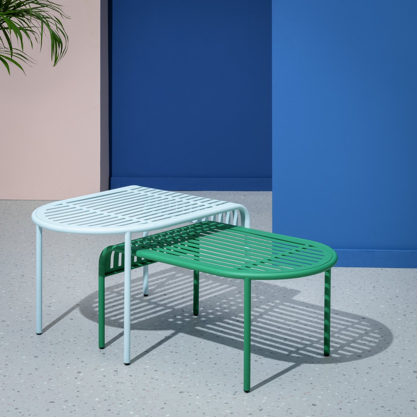 Habitat 60 Lucinda Metal Nesting Garden Tables -Blue & Green