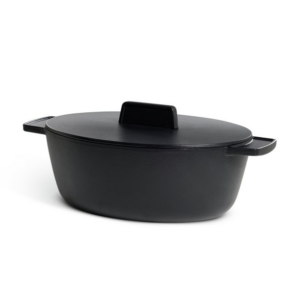 Buy Habitat 60 Stove 4.2 Litre Cast Iron Casserole Dish - Black | Casserole  pots | Habitat