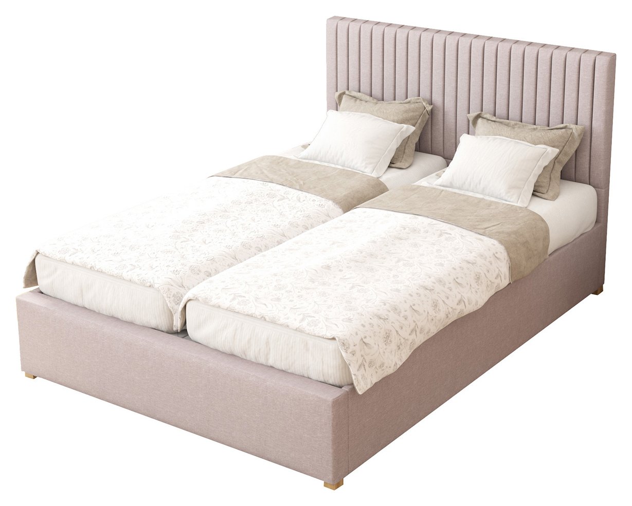 Aspire Grant Velvet Adjustable Bed Frame with Mattress