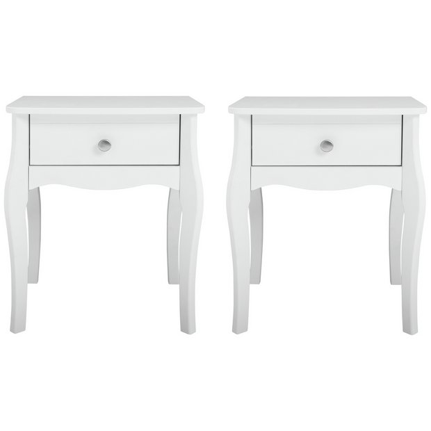 Glass bedside online table argos