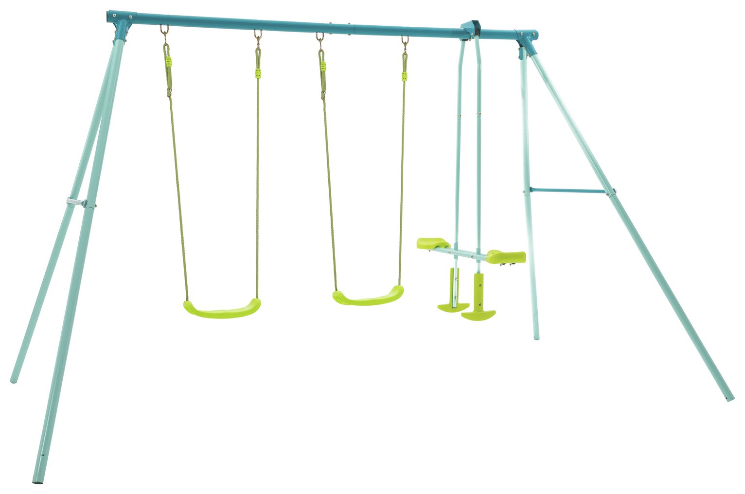 TP Toys Kids Double Swing Set With Glide Ride