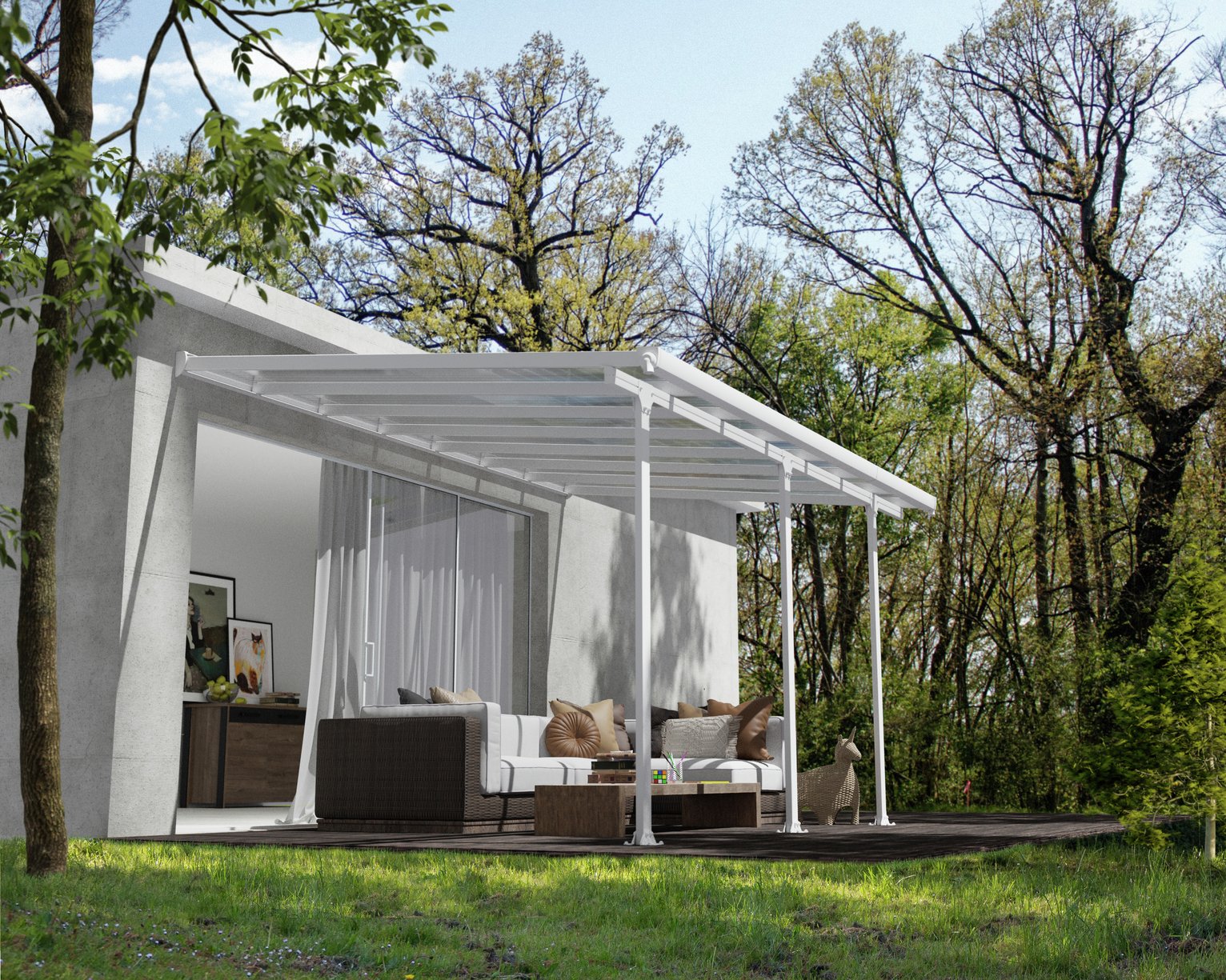 Palram Feria 3 X 4m Patio Cover- White