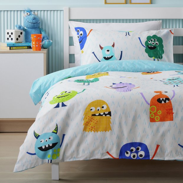 Buy Argos Home Monsters White Kids Bedding Set Toddler Kids bedding Argos