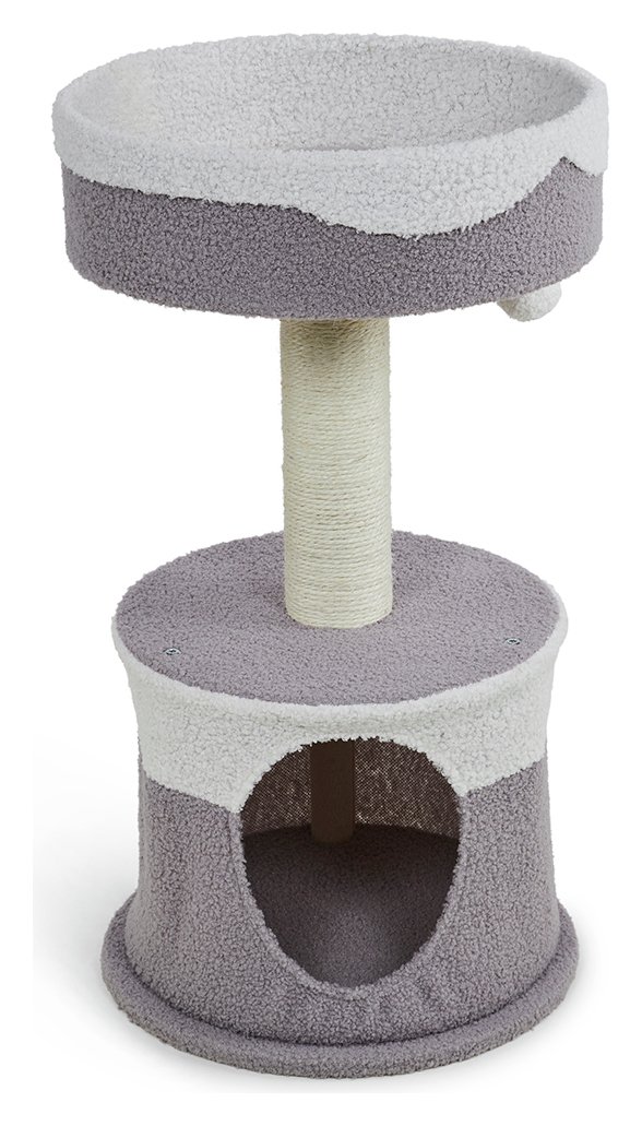 Petface Fleece Cat Hide Scratch Post & Platform