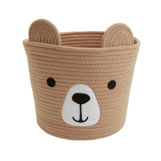 Buy Argos Home Rope Bear Kids Storage Basket Brown Kids baskets and boxes Argos