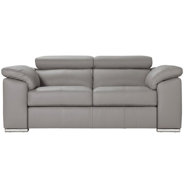 Buy Argos Home Valencia 2 Seater Leather Sofa Light Grey Sofas Argos