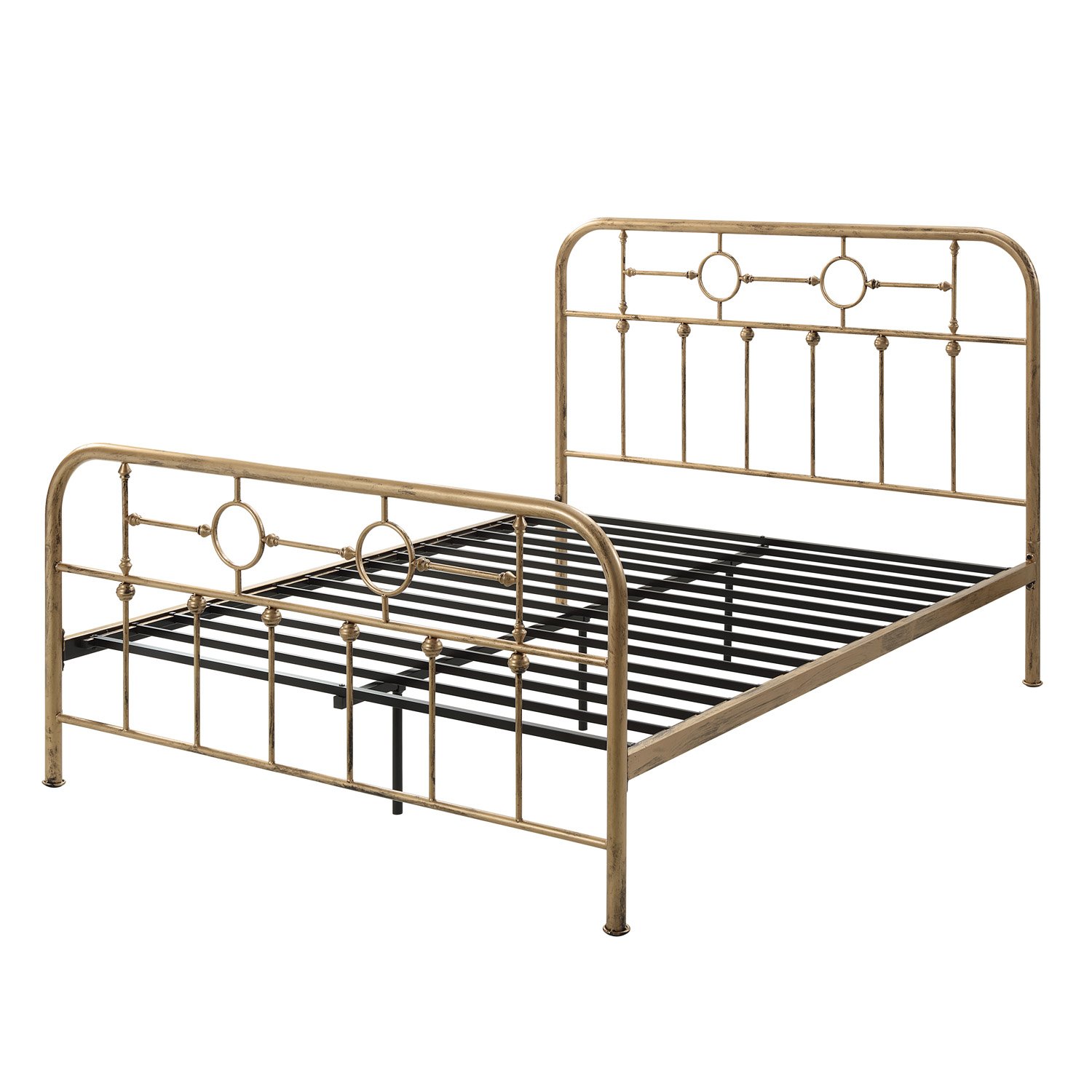 Slumberworks Ware Industrial Design Bed Frame–Brass