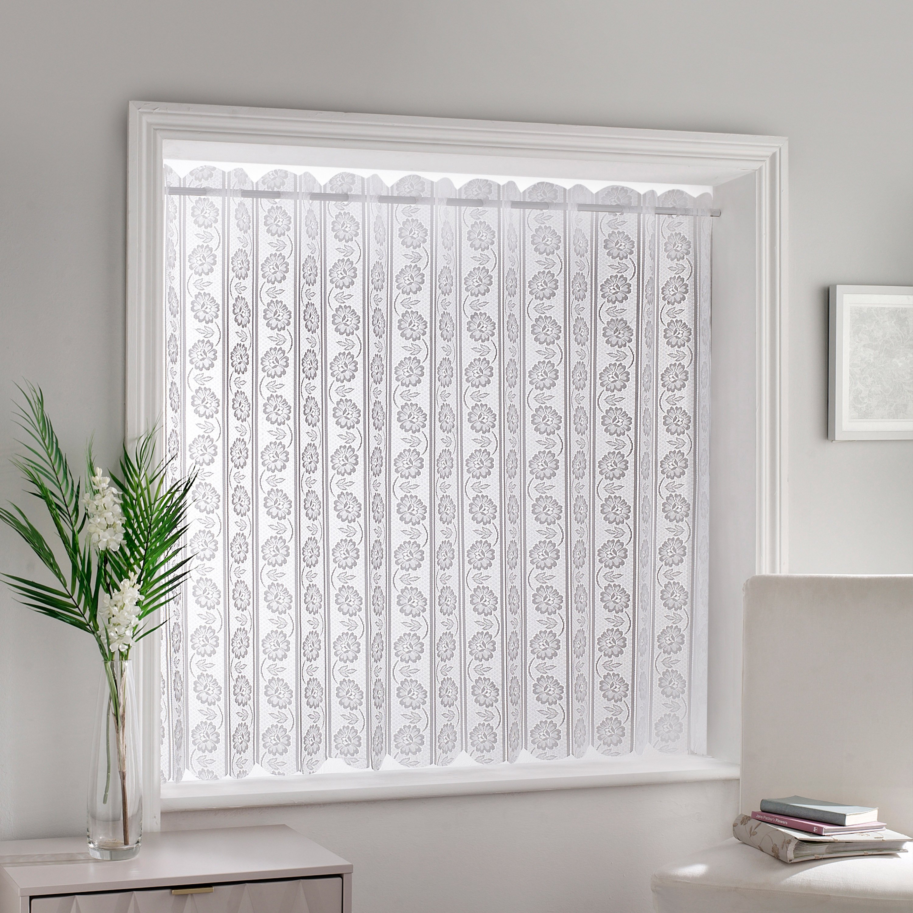 Tyrone Textiles Milan Lace Blind - 183 x 229cm - White