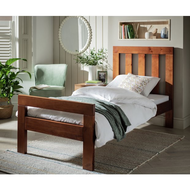 Single wooden bed on sale frame argos