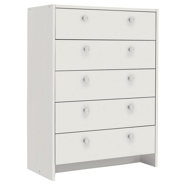 Buy Argos Home Seville 5 Drawer Chest - White | Chest of drawers | Argos