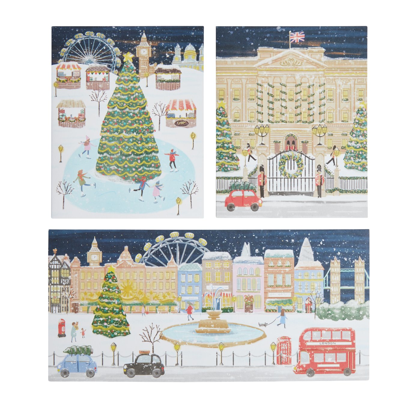 Home Comic Relief Pack 20 London Scene Christmas Cards