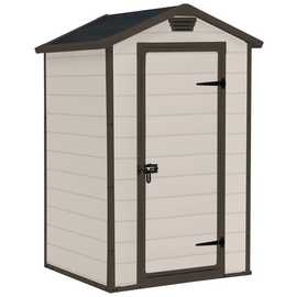 Keter Manor Apex Outdoor Garden Storage Shed 4 x 3ft - Brown
