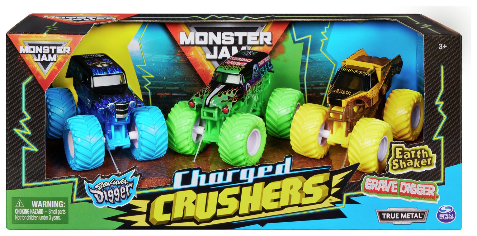 Monster Jam 1:64 Charged Crushers 3 Pack 