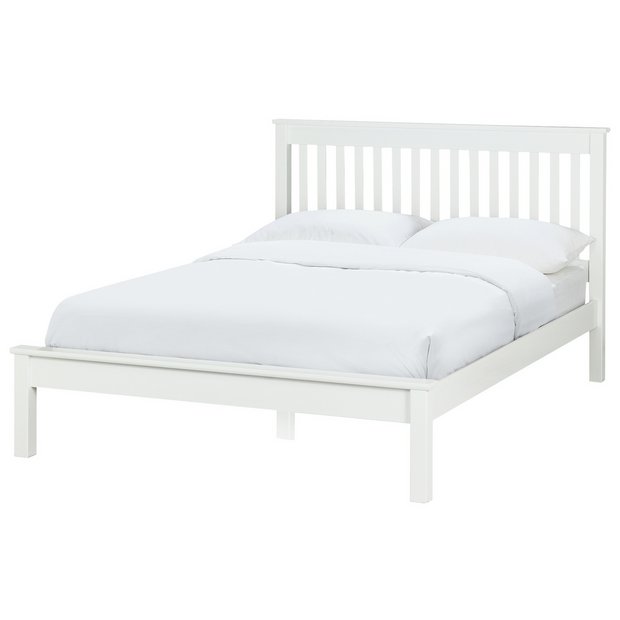 Argos double white on sale bed frame