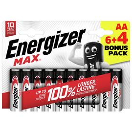 Energizer Max AA Batteries - 6 + 4