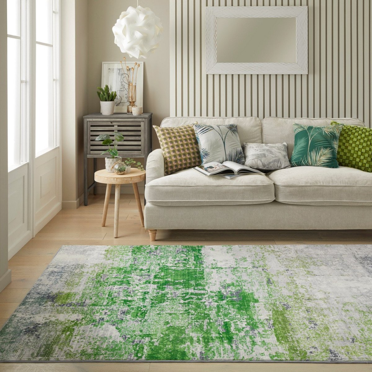 Mega Flooring Green Modern Abstract Rug - 120 x 180cm