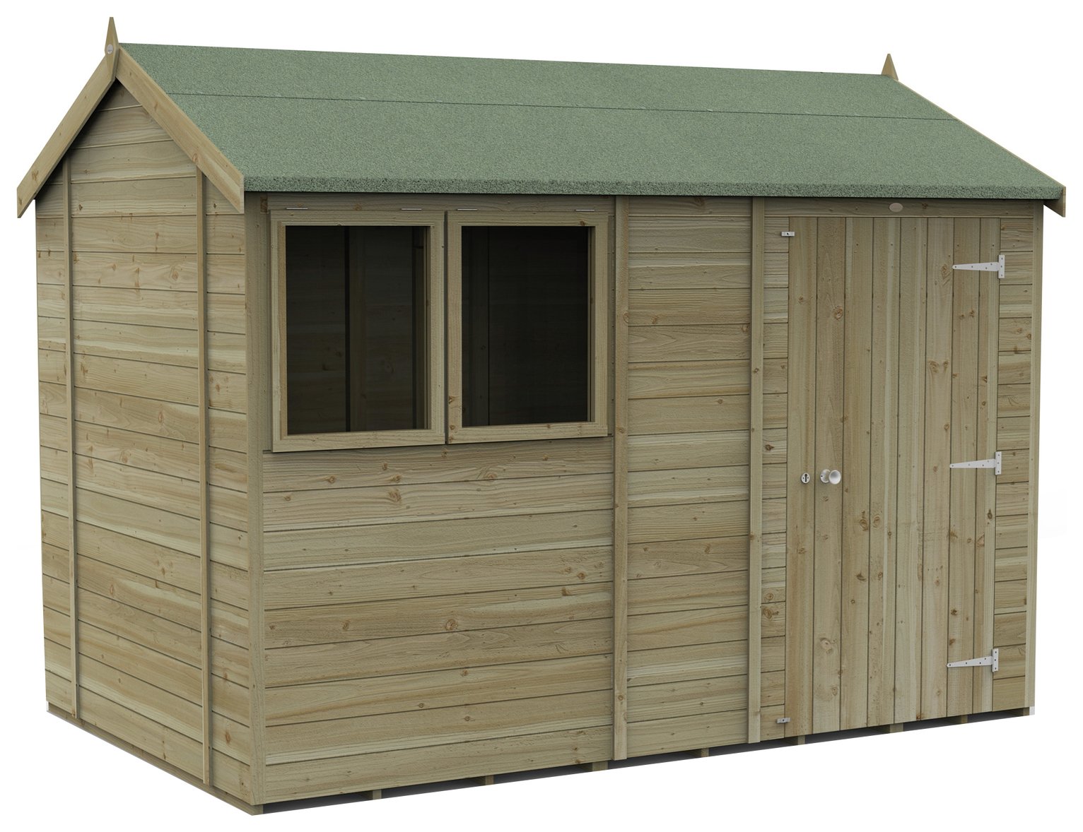 Forest Timberdale 2 Windows Reverse Apex Shed - 10 x 6ft