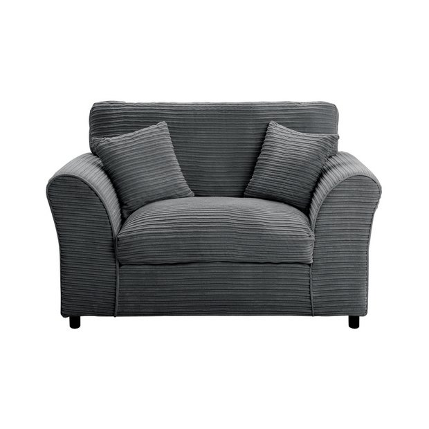 Buy Argos Home Harry Fabric Cuddle Chair Charcoal Armchairs