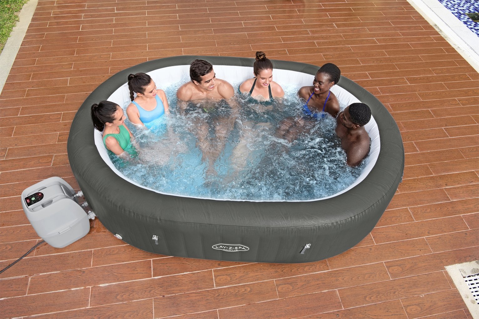 Lay-Z-Spa Mauritius 7 Person AirJet Hot Tub