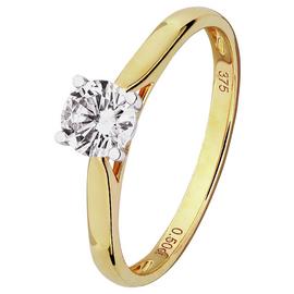 Revere 9ct Gold 0.50ct tw Diamond Solitaire Ring