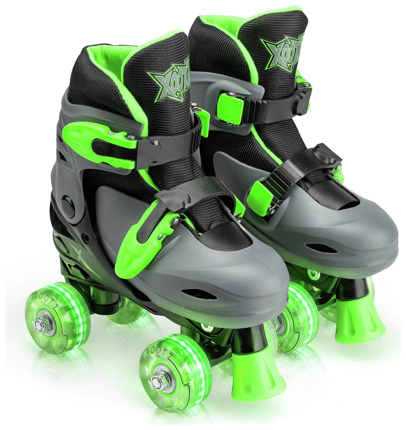 Xootz LED Quad Skates - Green