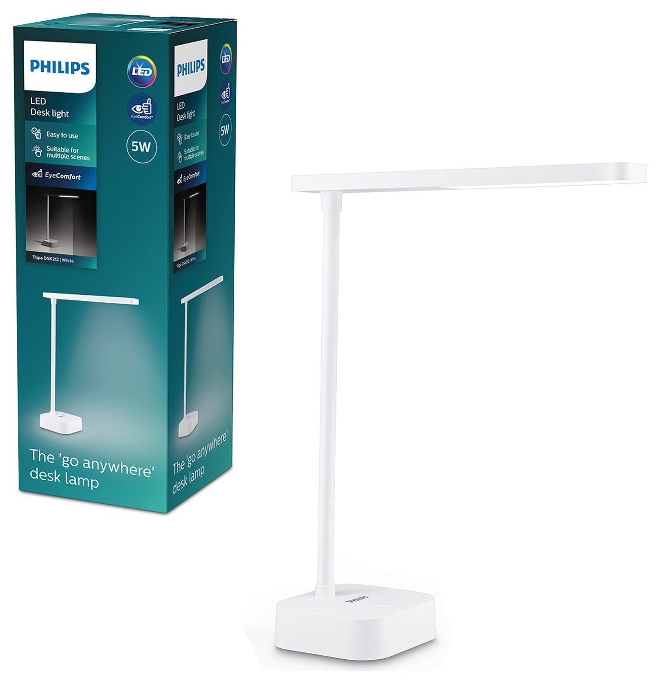 Philips Tilpa LED Portable Touch Desk Lamp - White