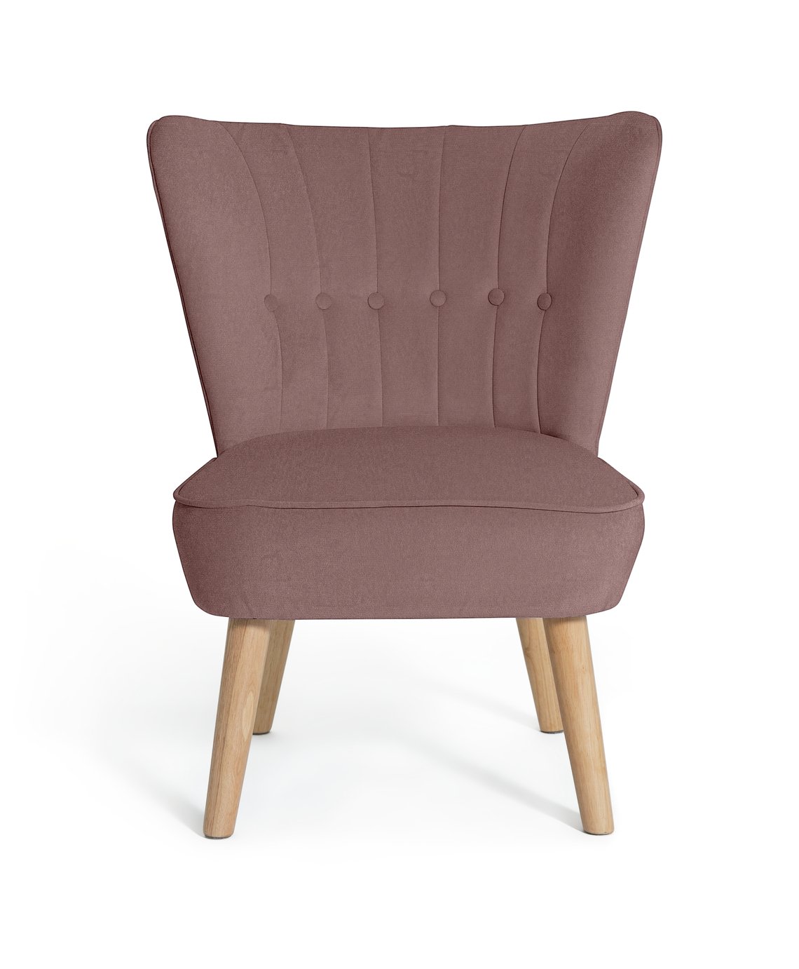 Habitat Alexis Velvet Cocktail Chair - Pink