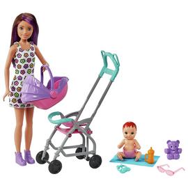 Barbie Skipper Babysitters Pushchair Playset and Dolls