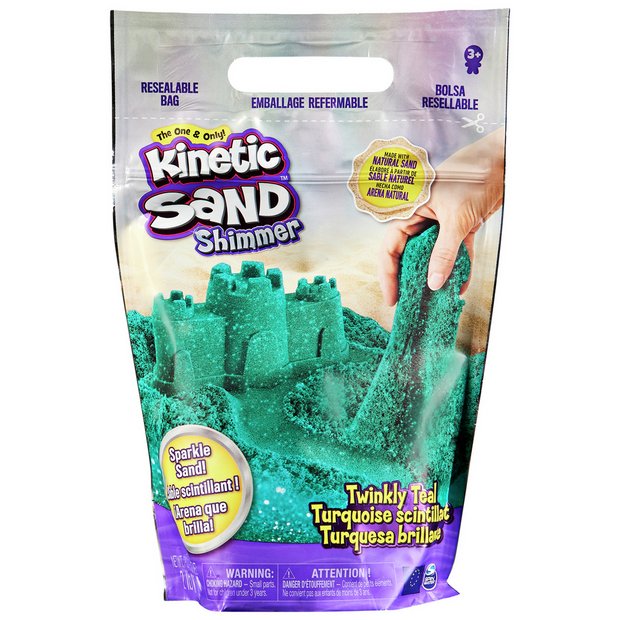 Buy Kinetic Sand Shimmer Twinkly Teal 907g Bag Dough and modelling toys Argos
