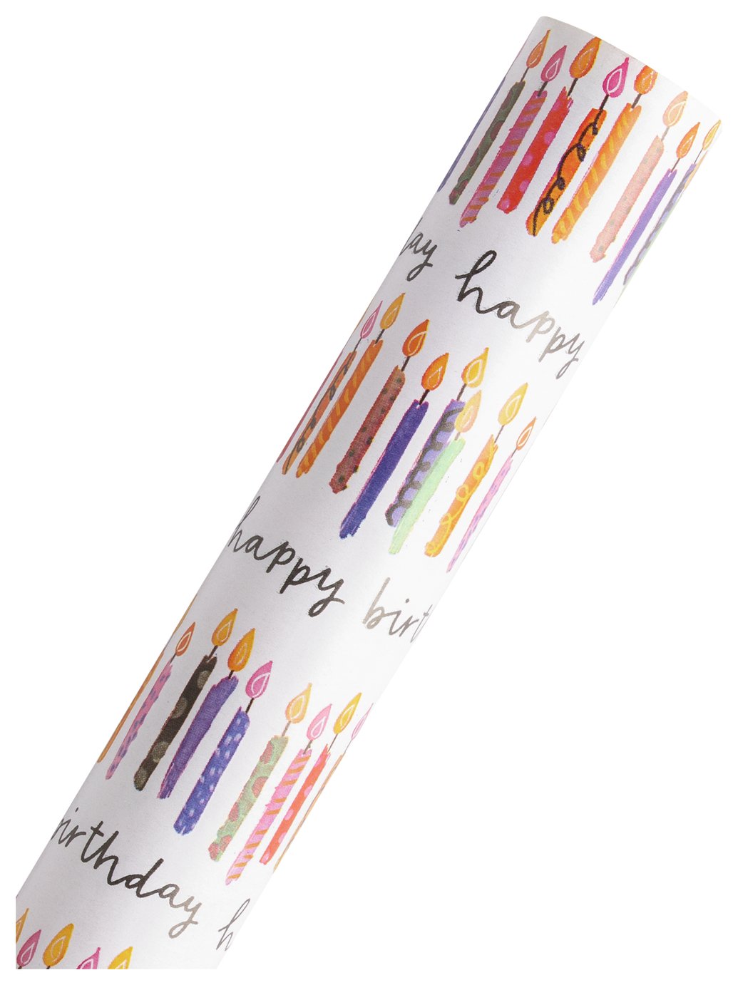 Argos Home Roll of Birthday Candle Wrapping Paper - 10m