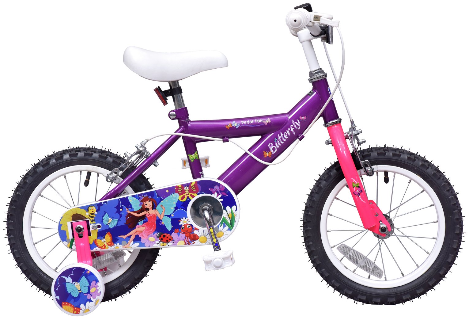 Pedal Pals 14Inch Wheel Size Girls Mountain Bike Multicolour