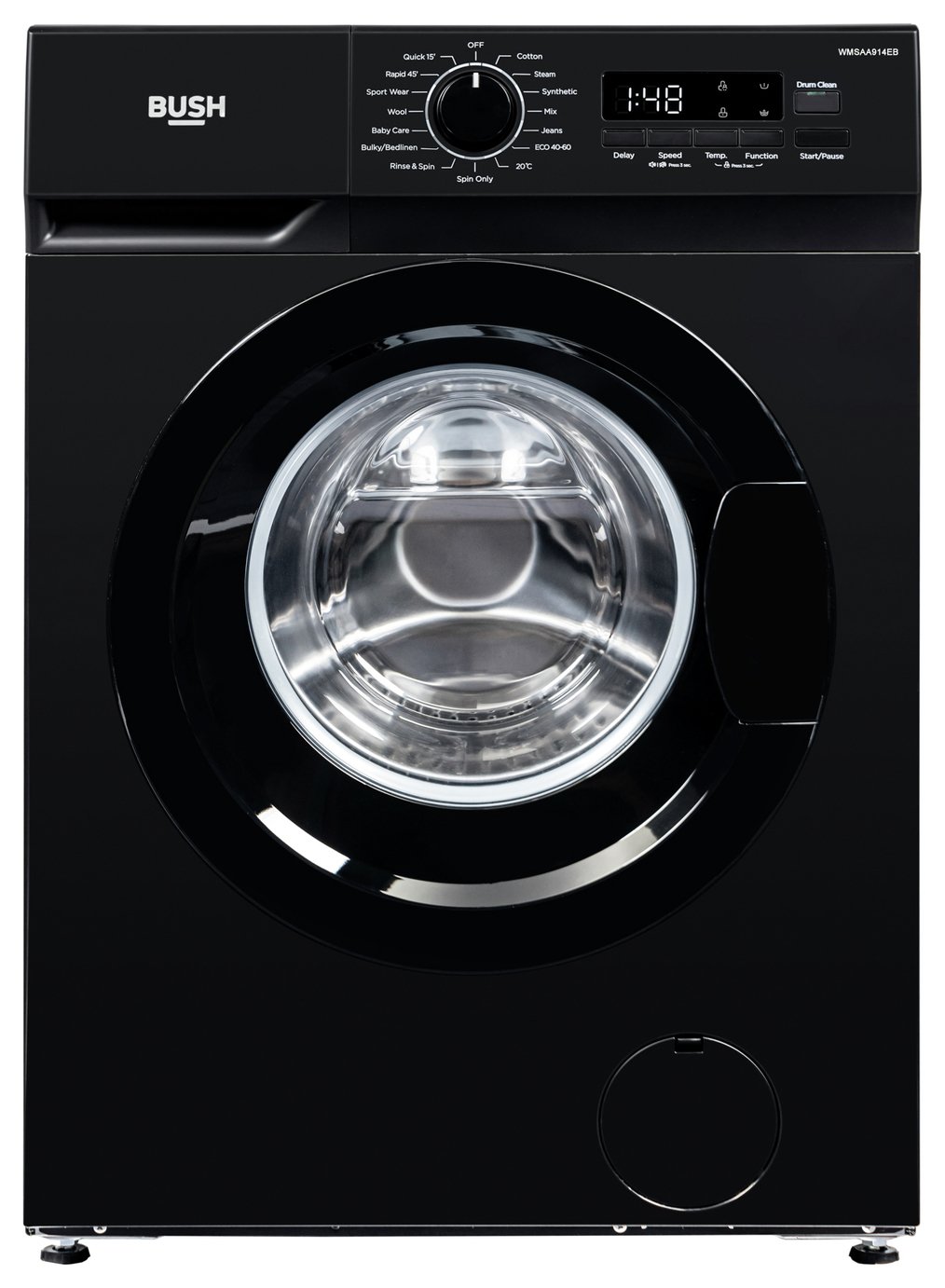 Bush WMSAA914EB 9KG 1400 Spin Washing Machine - Black