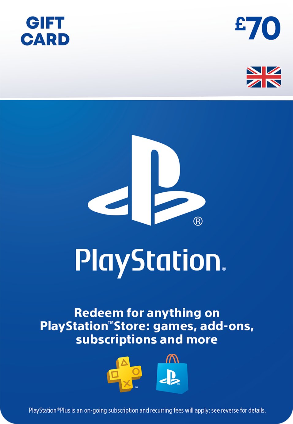 PlayStation Store 70 GBP Gift Card