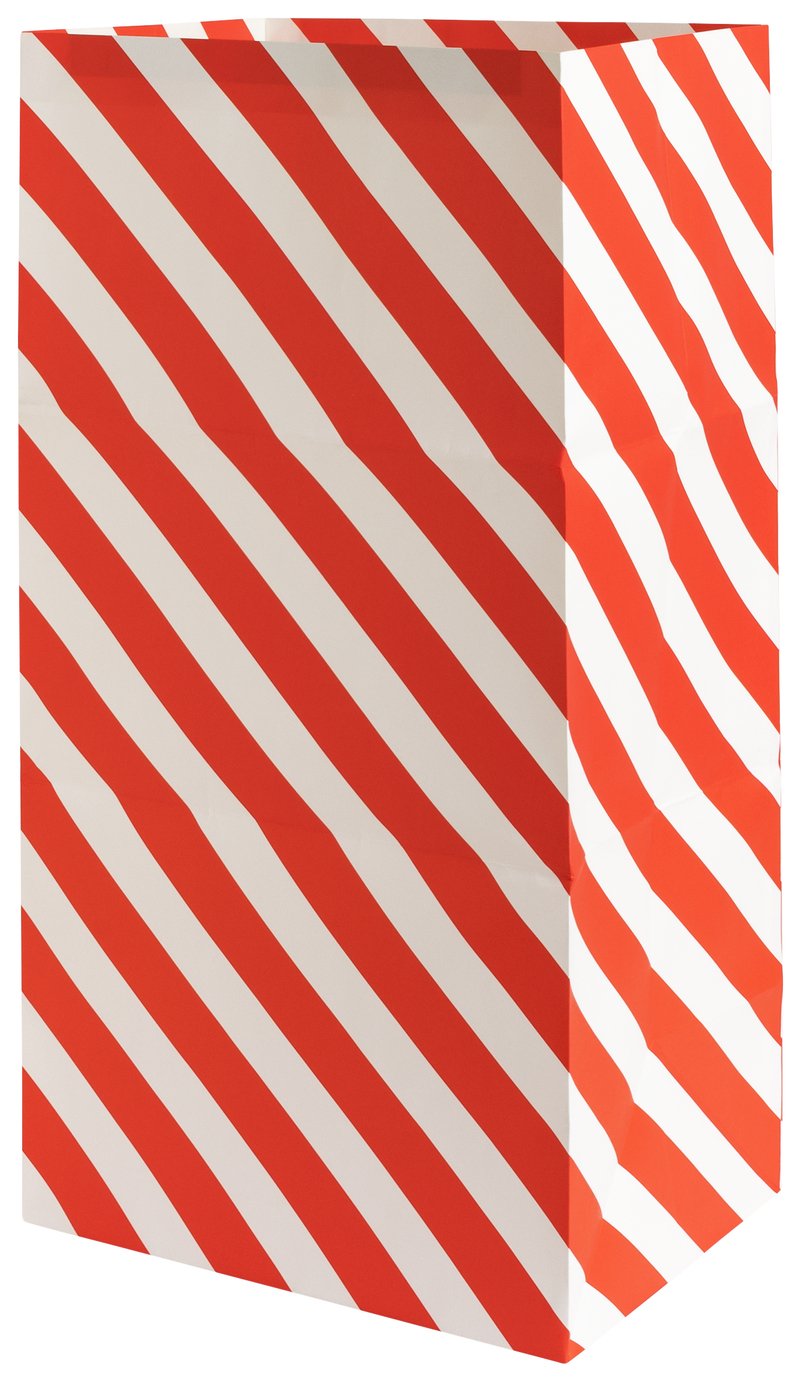  Home Red Candy Stripe Paper Bags