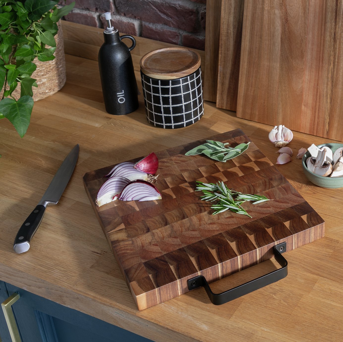 Habitat Industrial Acacia Wood Butchers Block