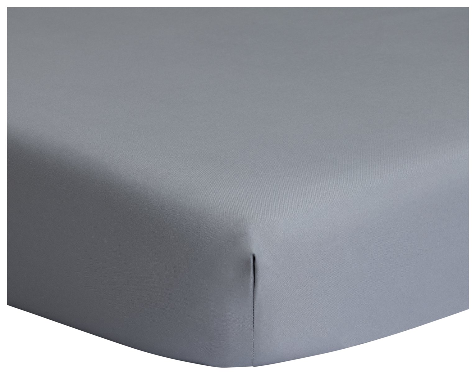 Argos Home Essentials Soft Touch Grey Fitted Sheet - Double
