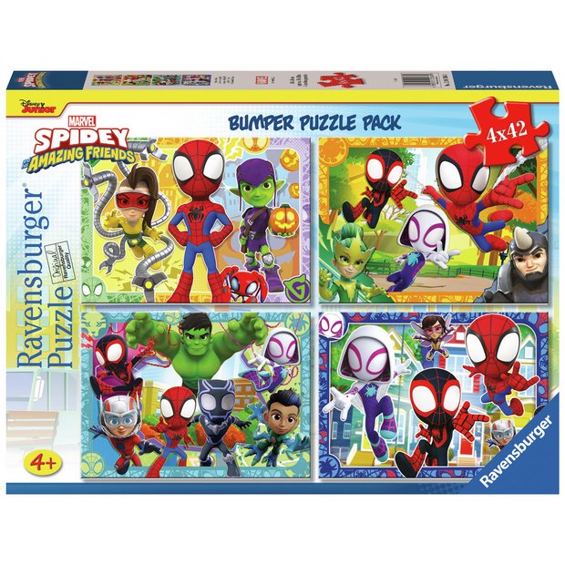 Ravensburger Marvel Spider-Man Bumper Pack 4 x 100 Piece Jigsaw Puzzles