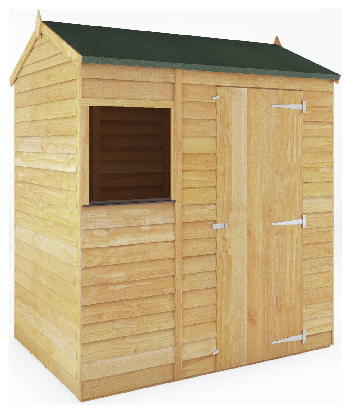 Mercia Overlap Reverse Apex Shed - 6 x 4ft