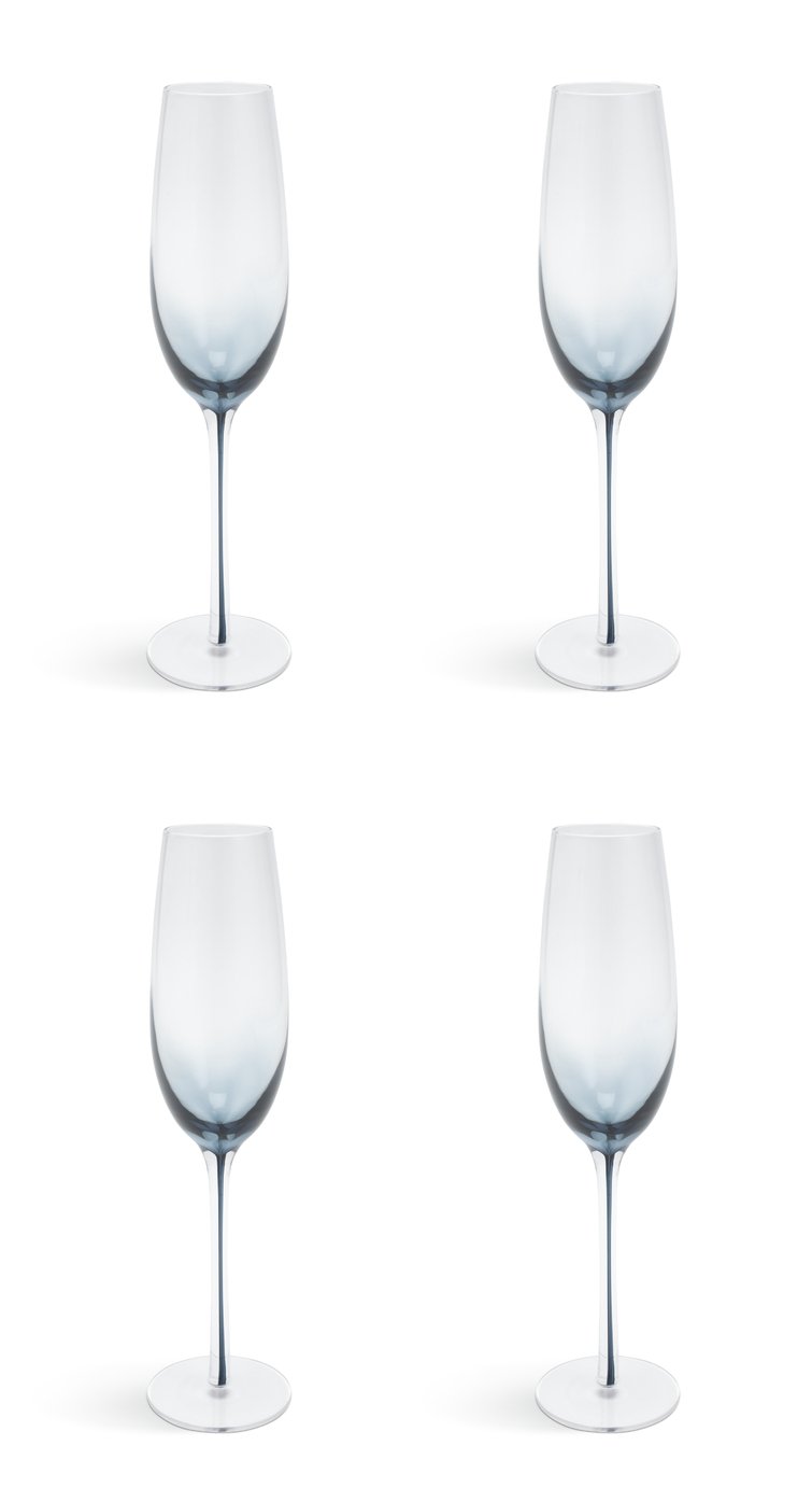 Habitat Stem Set of 4 Champagne Glasses