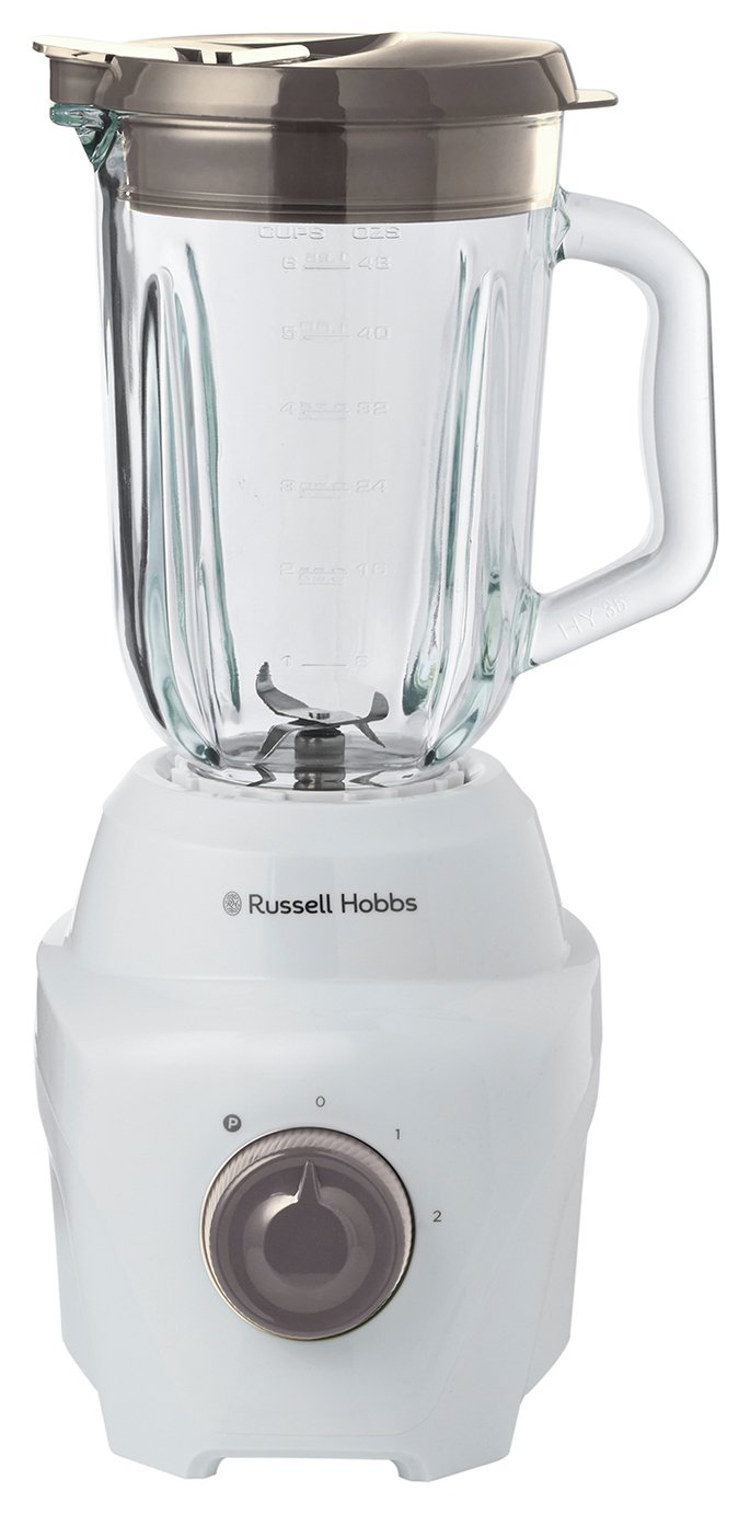 Russell Hobbs Go Create White 1.5L Glass Jug Blender 27580