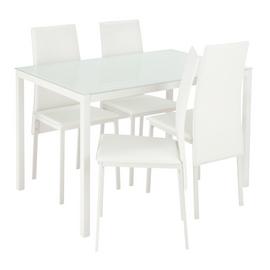 Argos Home Lido Glass Dining Table & 4 Chairs