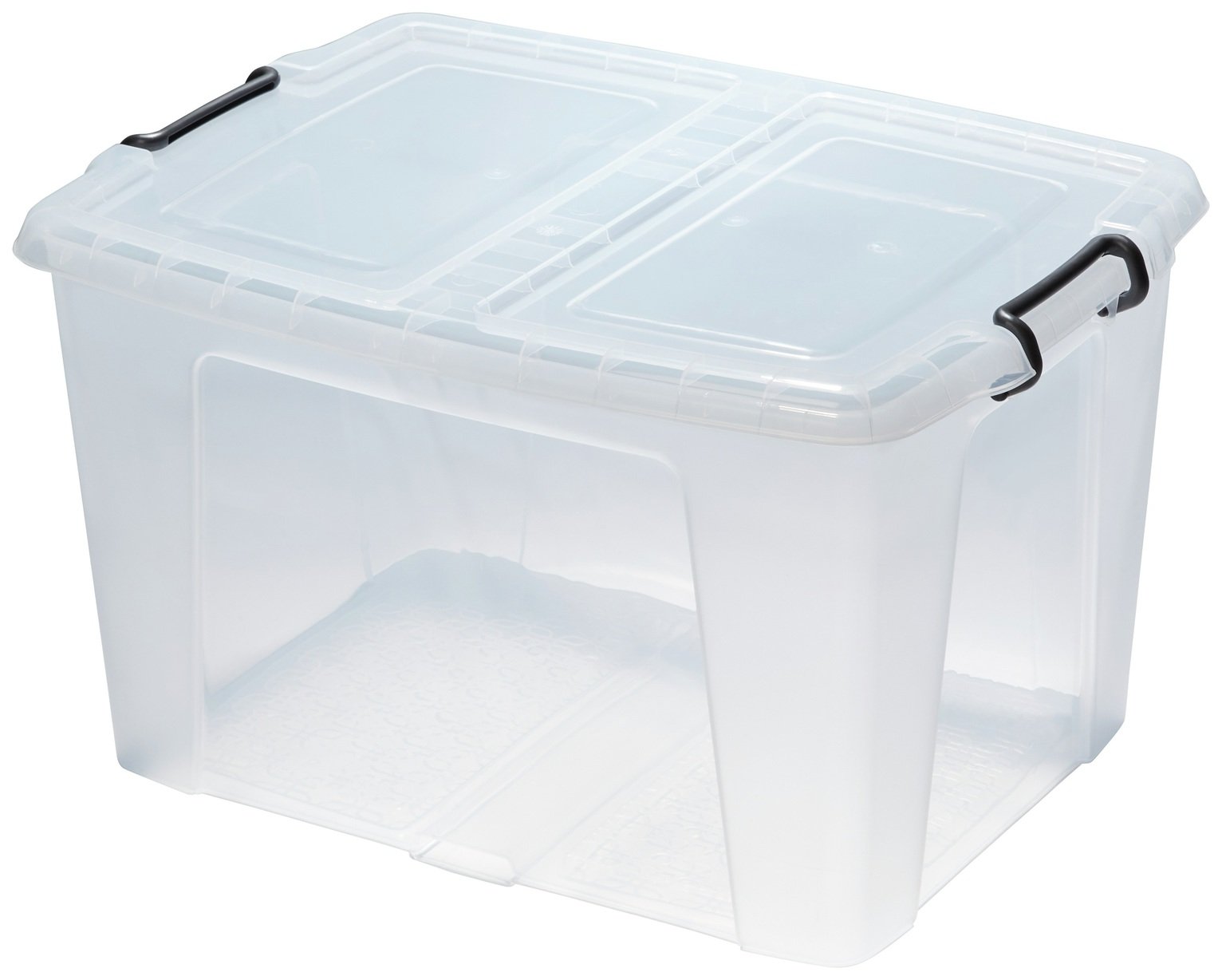 Strata Smart 65L Plastic Storage Boxes with Lid - Clear