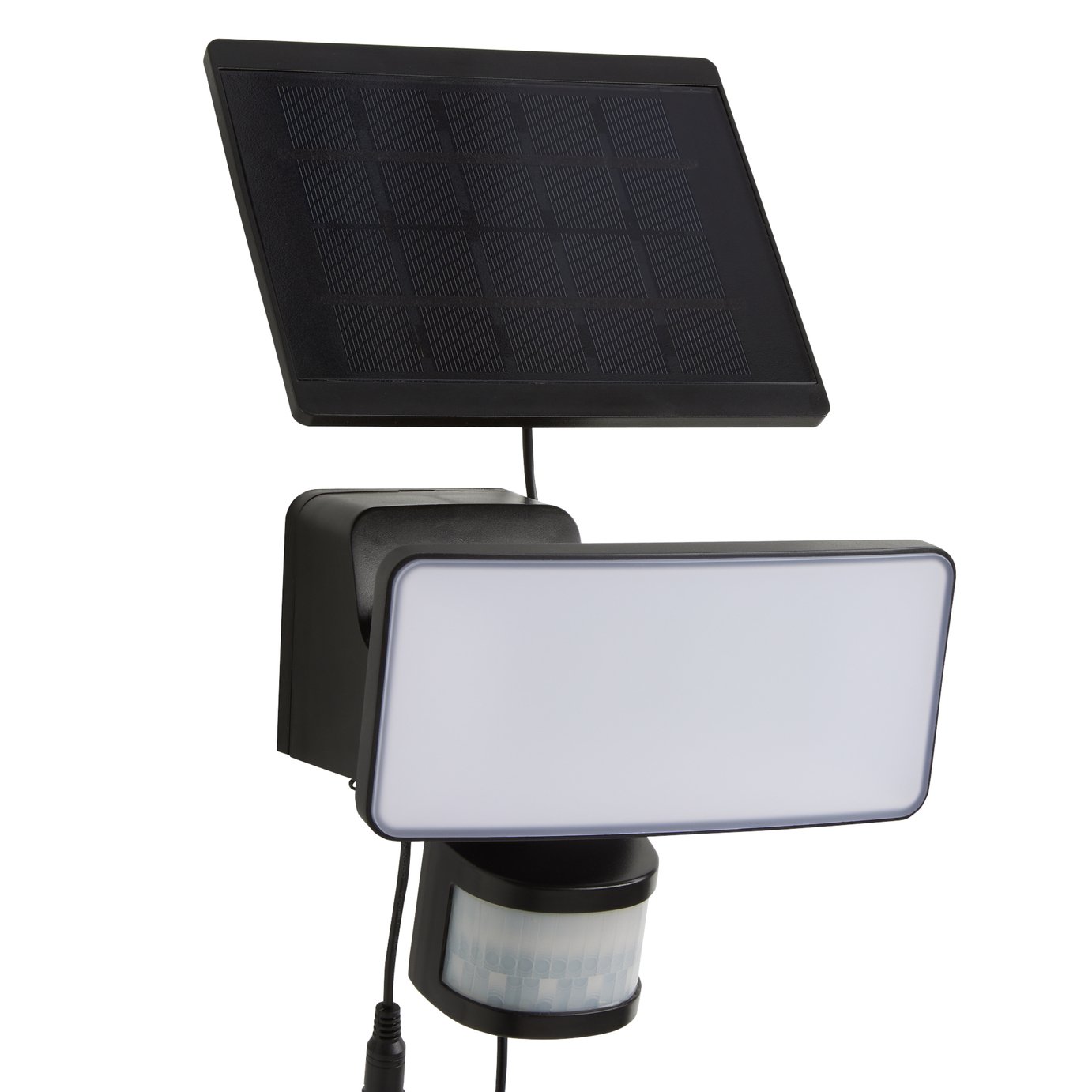 White Plastic Solar Sensor LED Flood Light - 800lm