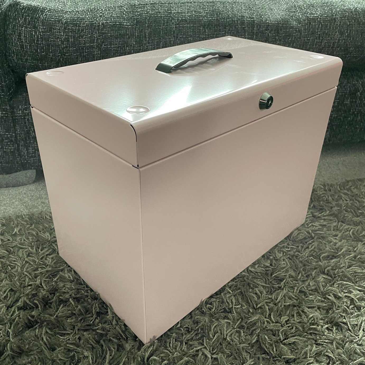 Cathedral A4 Metal File Box - Pink