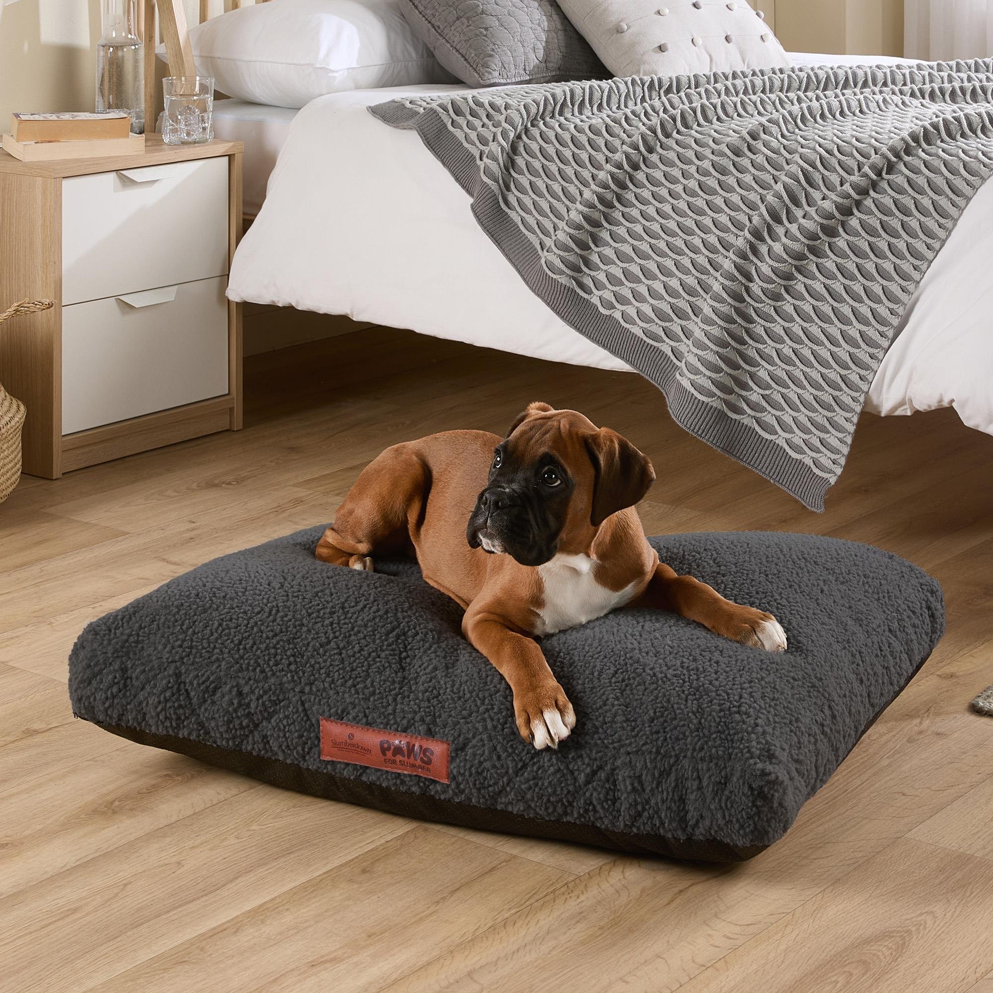 Paws For Slumber Sherpa Charcoal Pet Bed