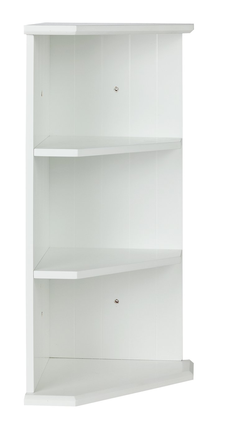 Argos Home Tongue & Groove Corner Shelves - White